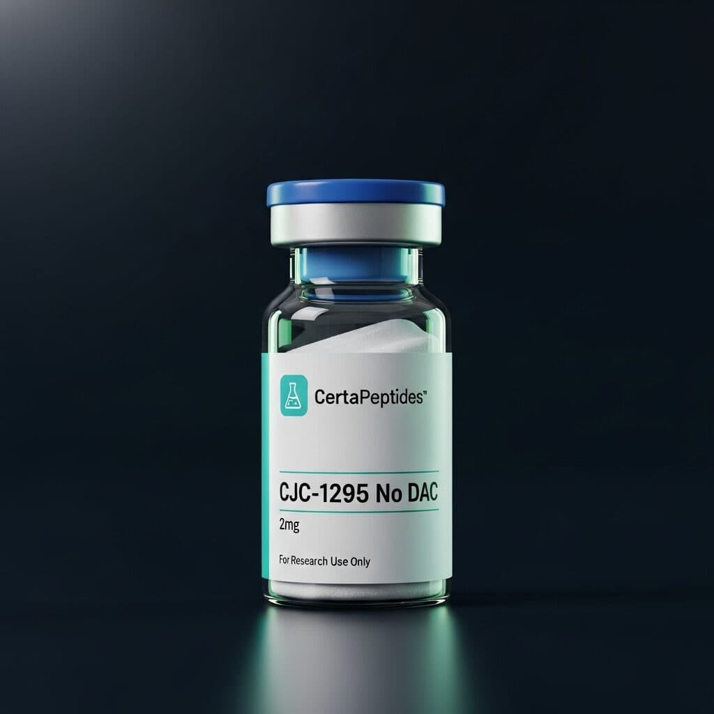 CJC-1295 Without DAC research peptide vial - CertaPeptides