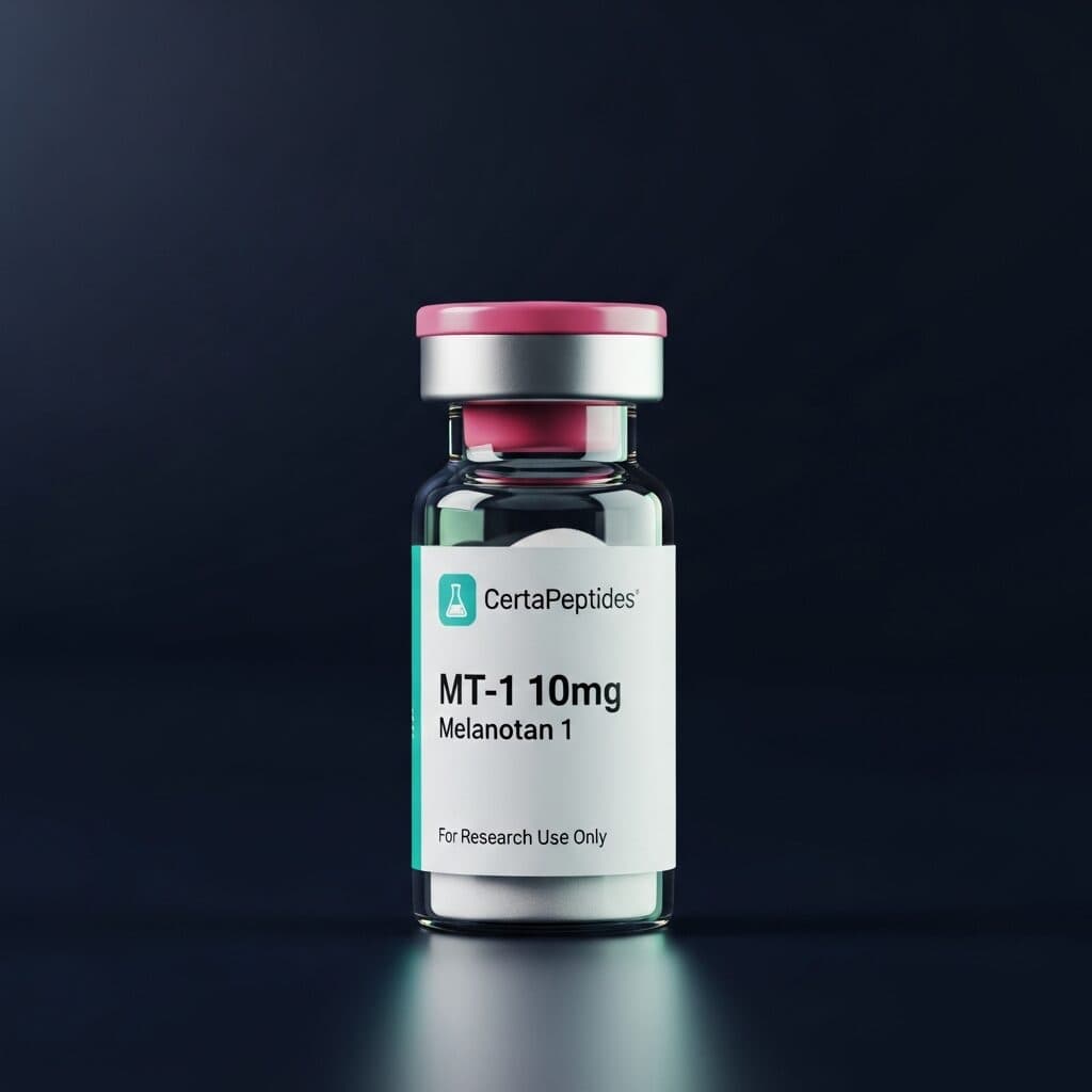 MT-1 Melanotan 1 10mg research peptide vial - CertaPeptides