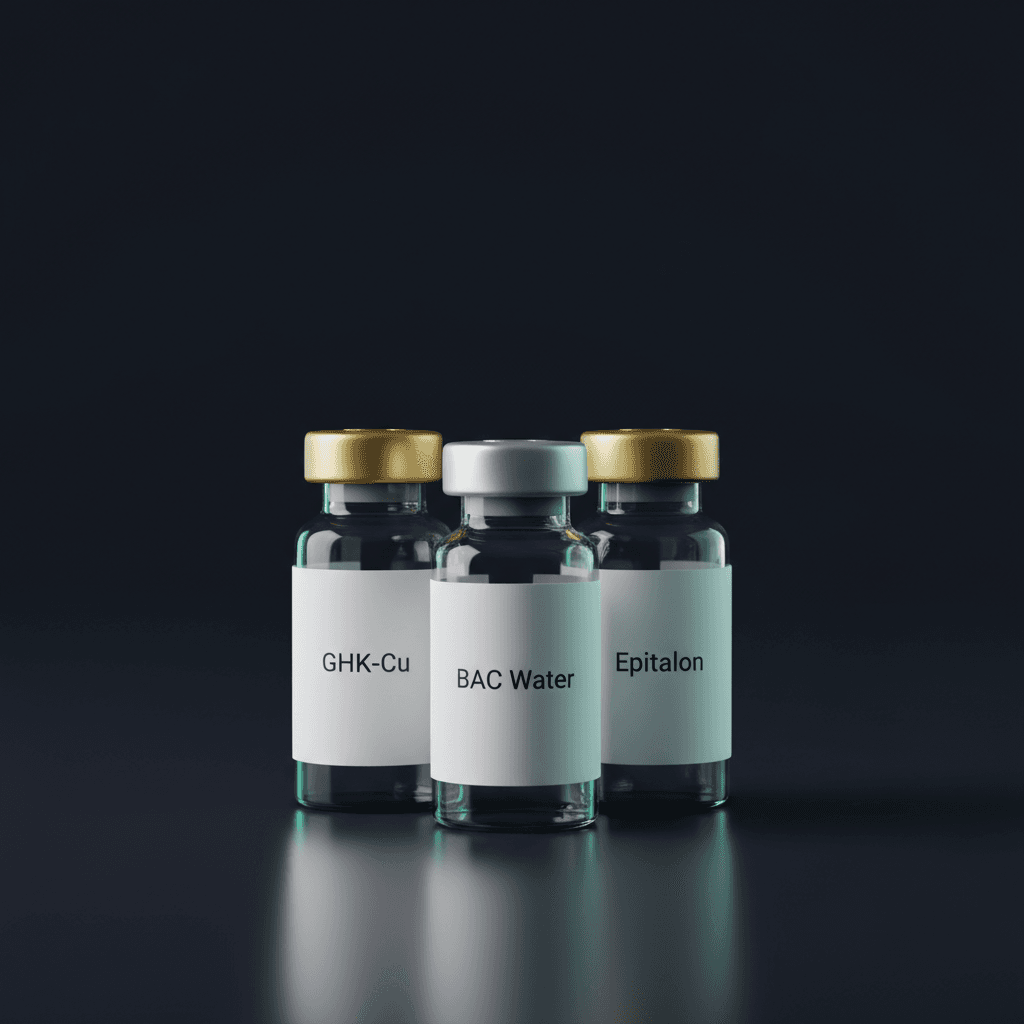 Anti-Aging Research Stack GHK-Cu + Epitalon + Bac Water - CertaPeptides